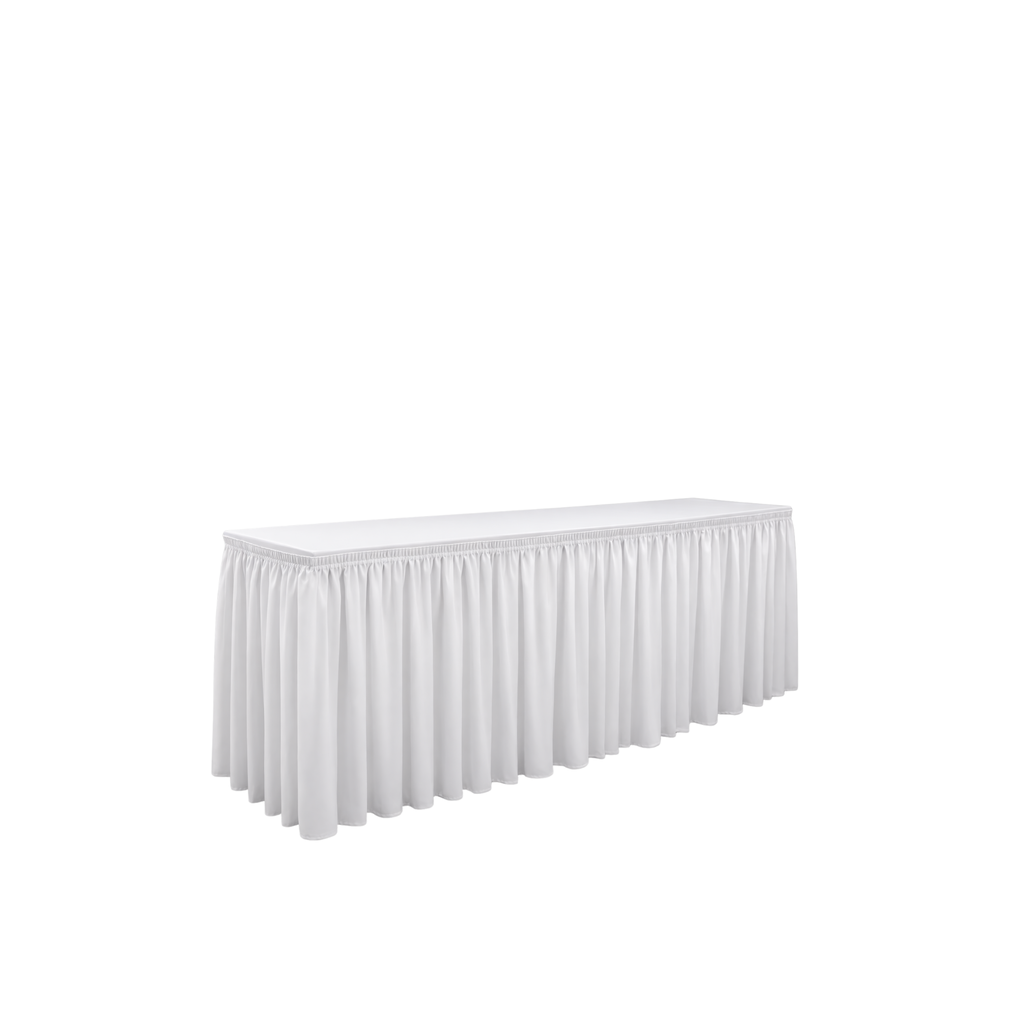 White Polyester Table Skirting 9’
