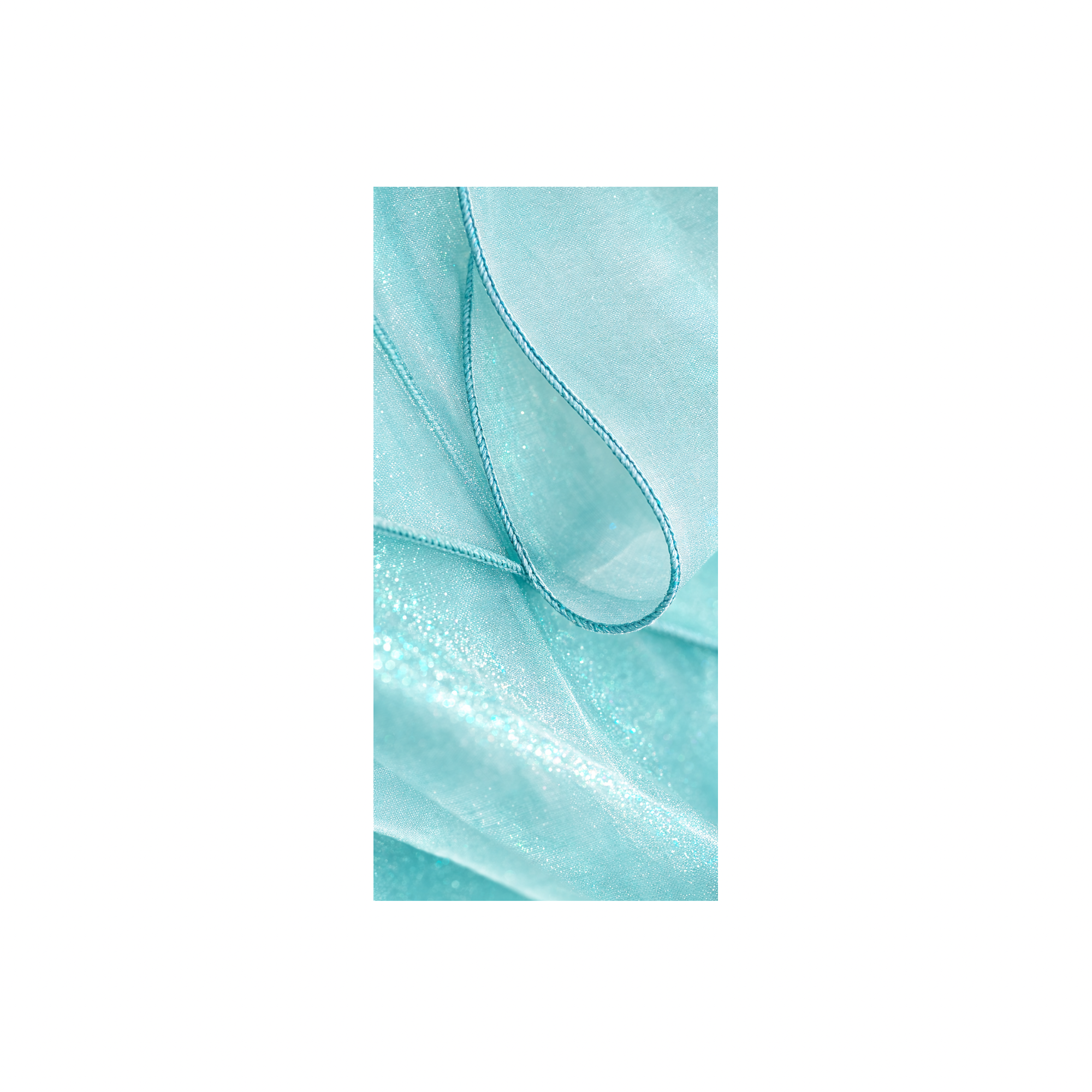 Aqua Sparkkle Organza