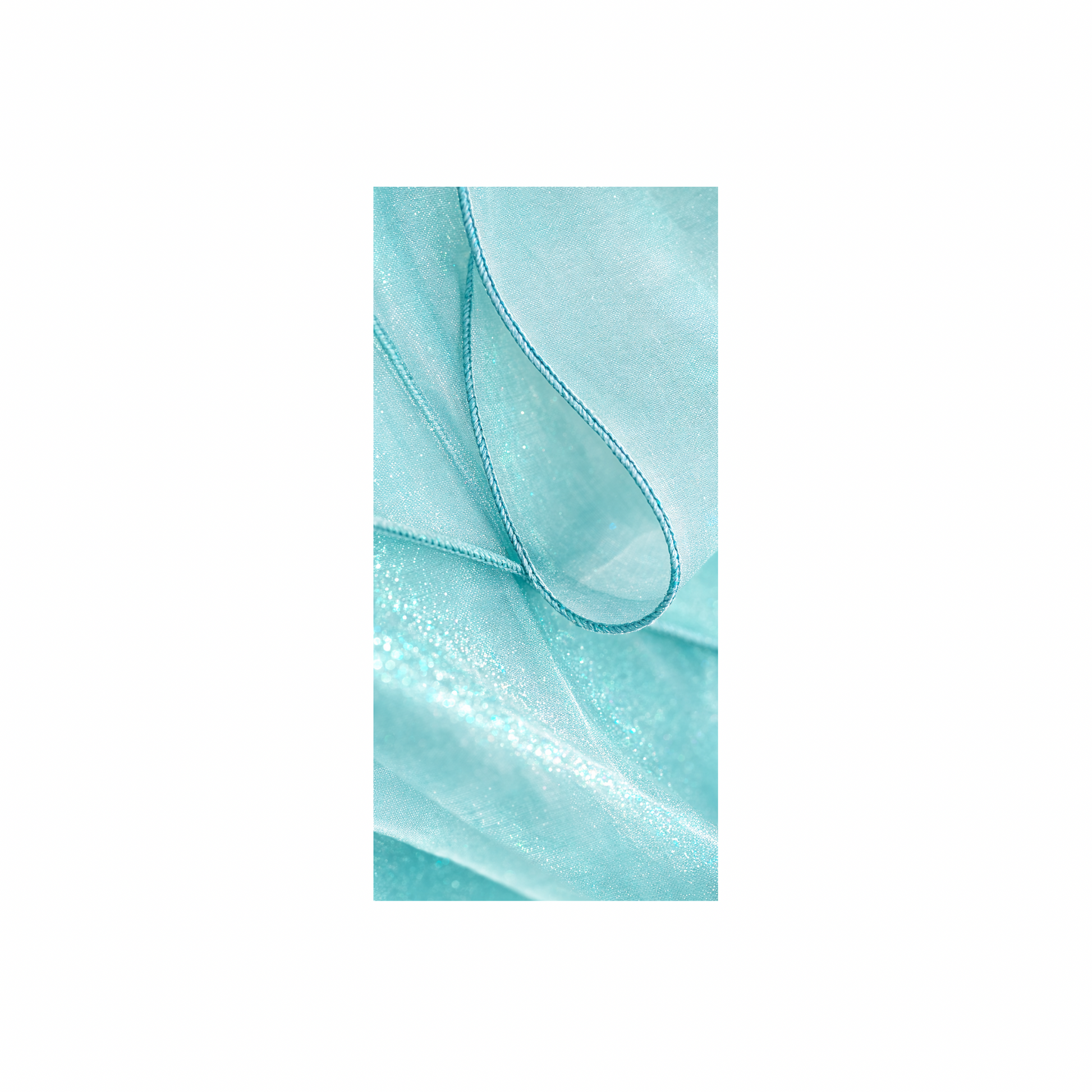 Aqua Sparkkle Organza