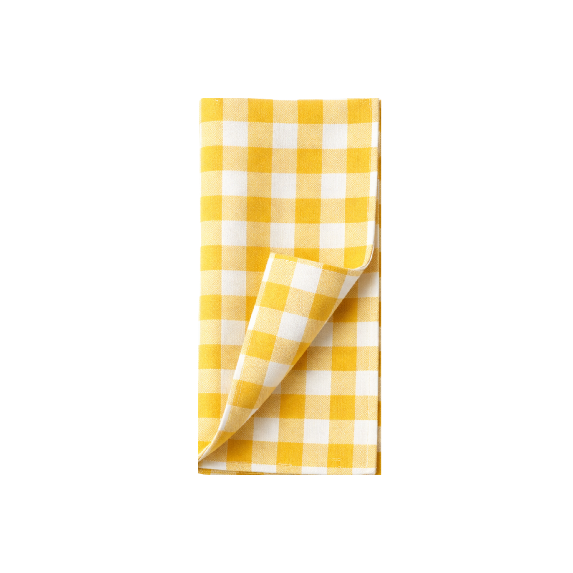 Yelow & White Checkered Polyester