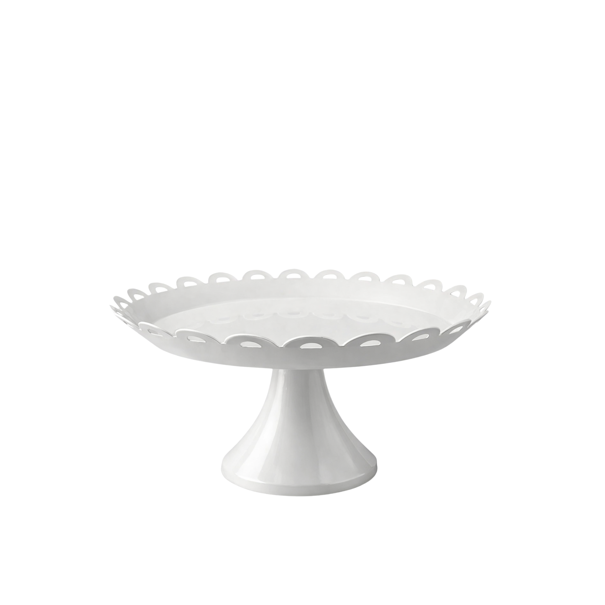 White Cake Stand 10"
