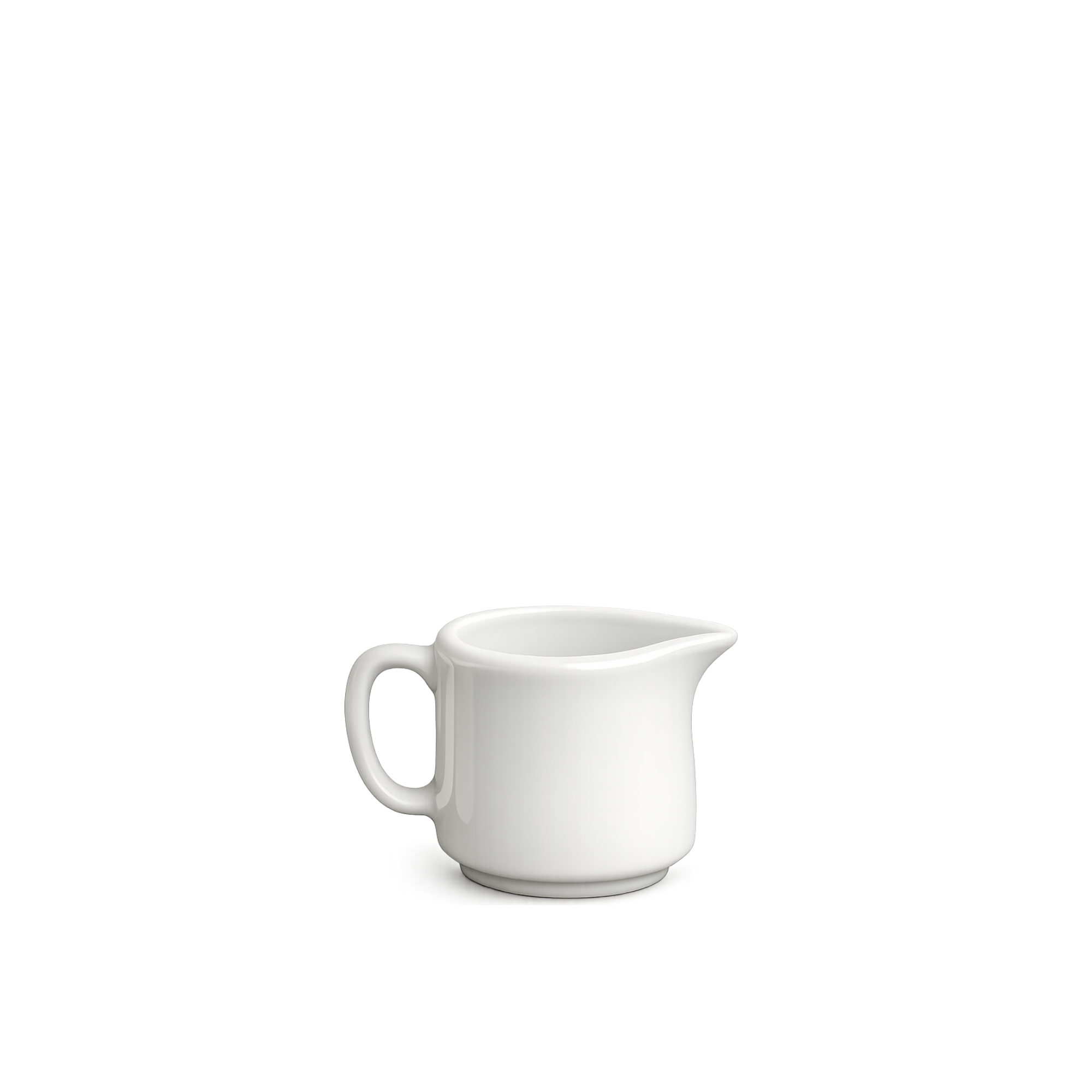 White Ceramic Creamer Medium