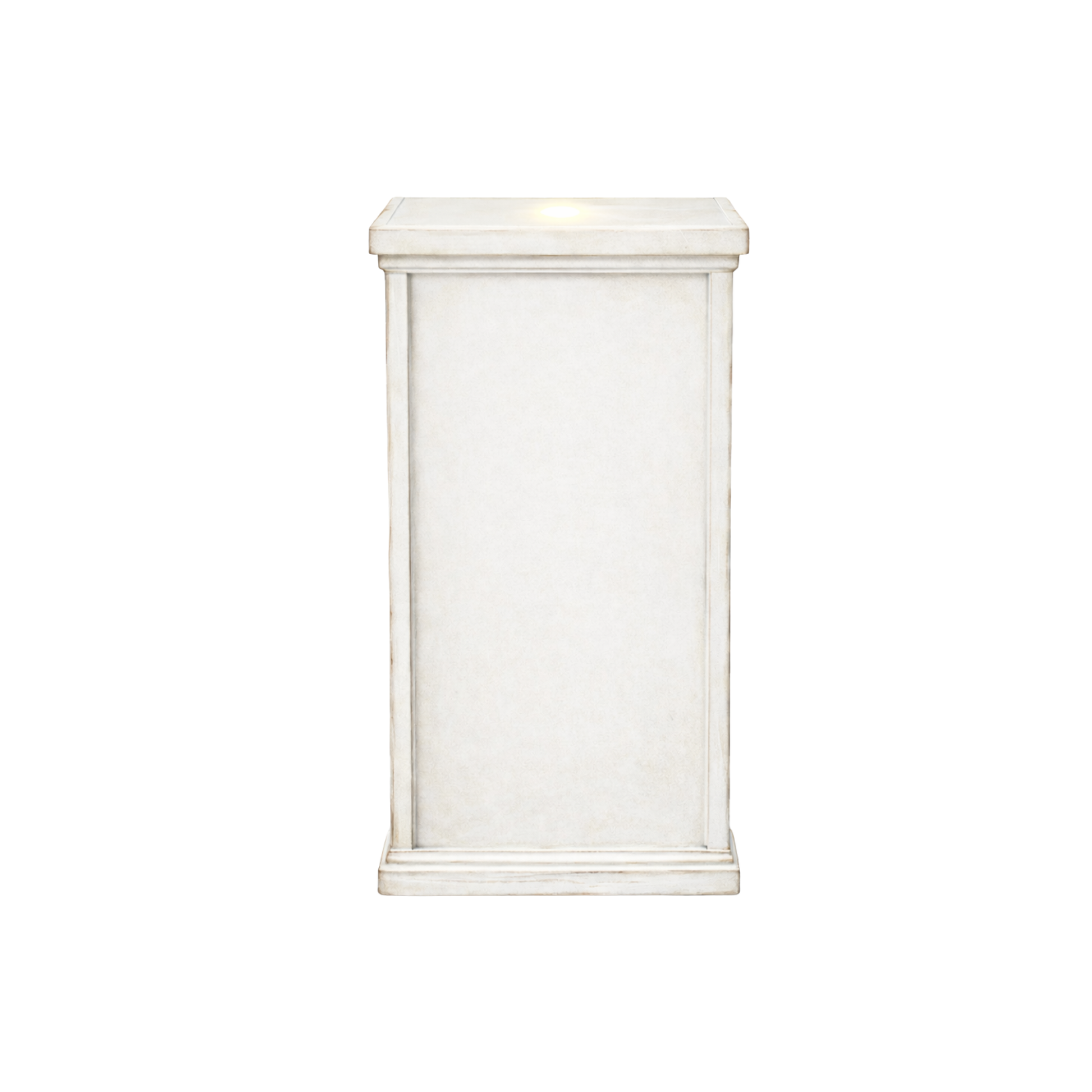 White Wooden Market Lighting Pedestal