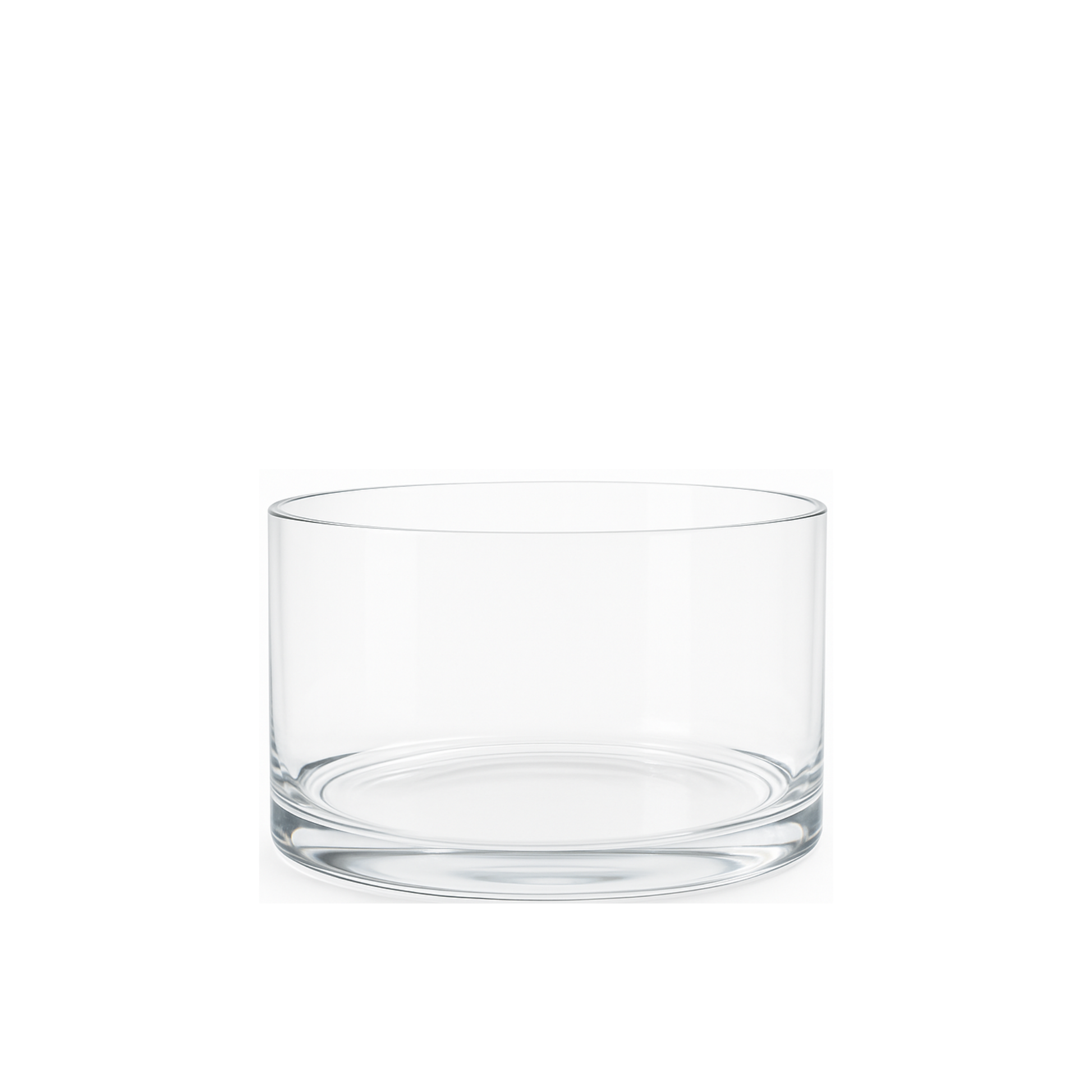 Wide Glass Cylinder Vase