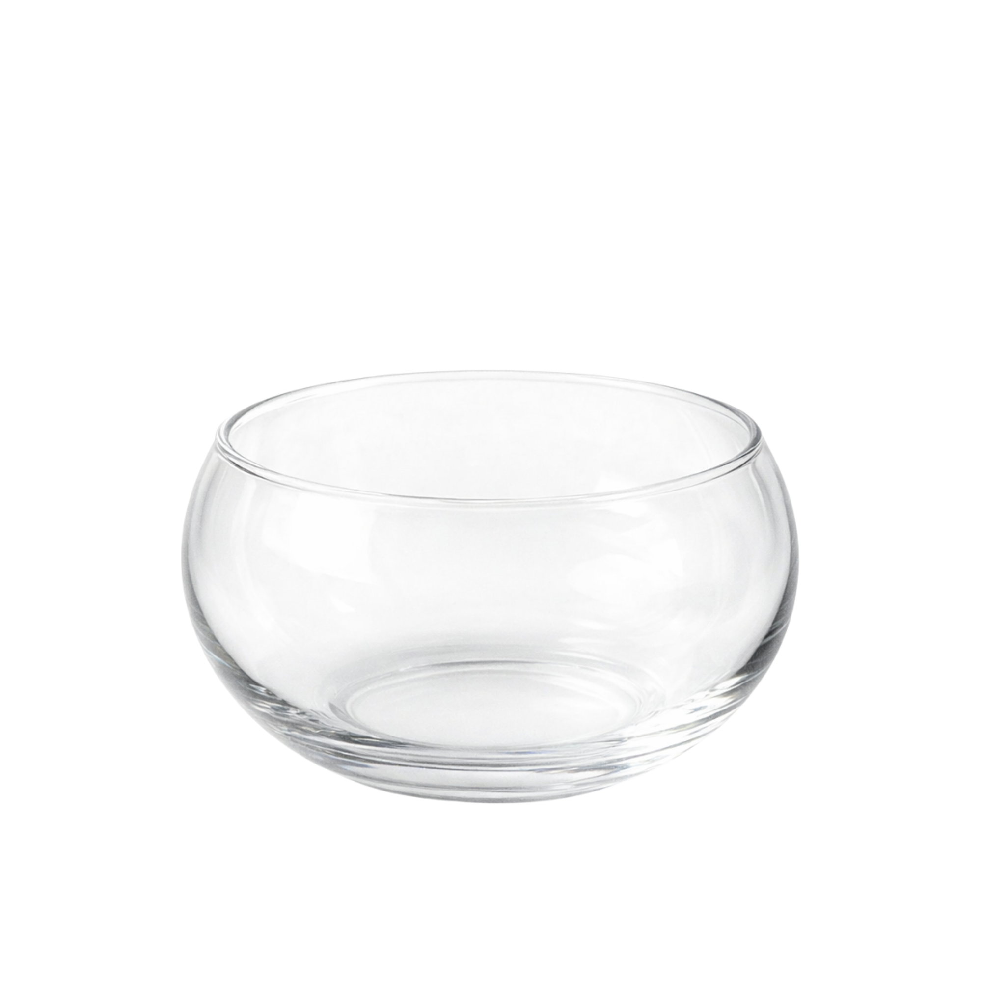 Wide Glass Round Vase