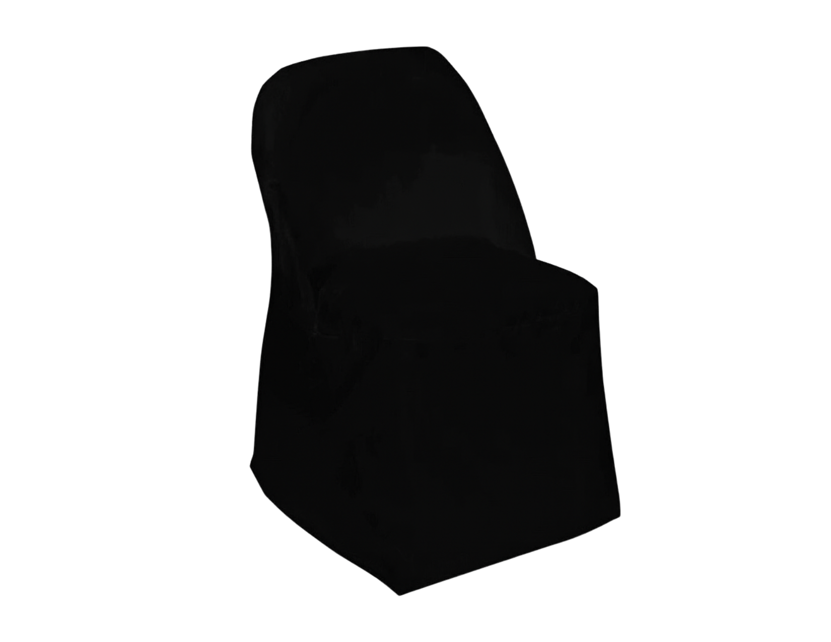 Black Solid Folding Chair Cover