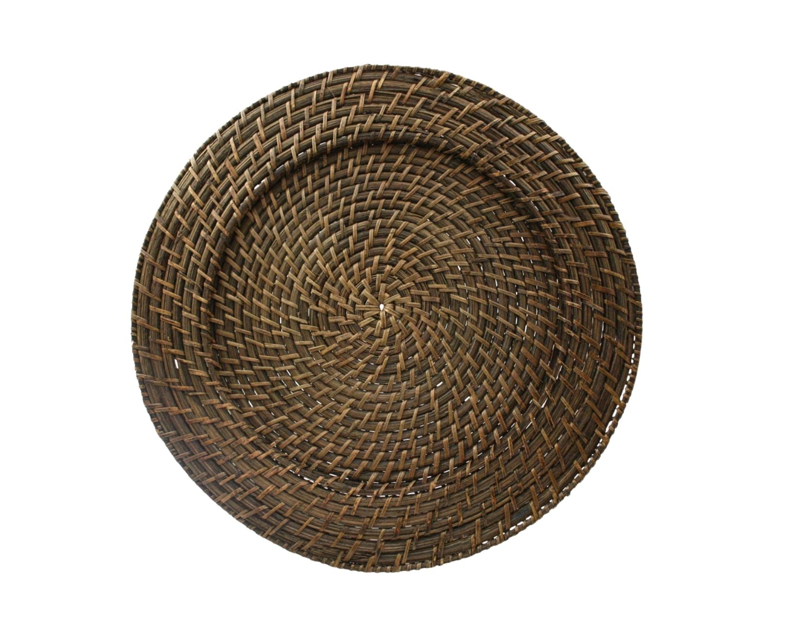 Rattan Brick Brown Charger Plate 13"