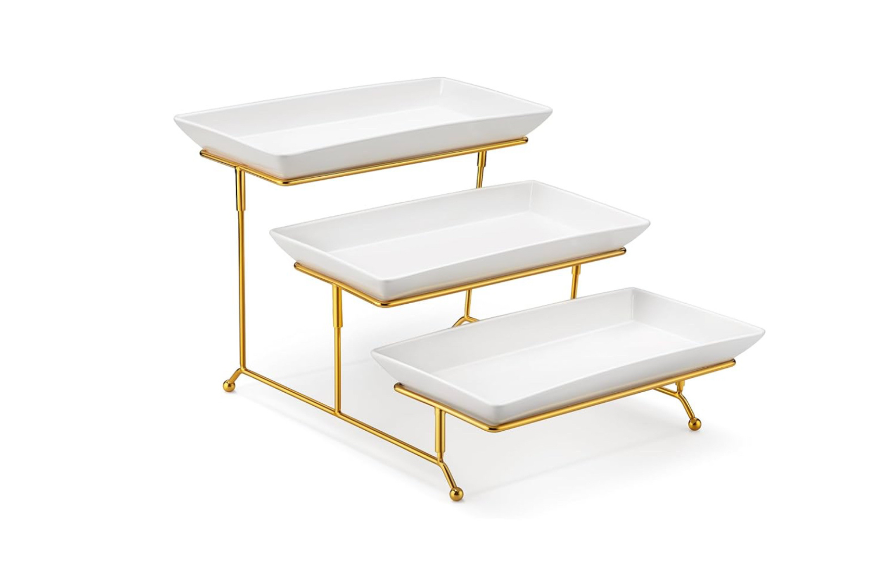 Medium 3-Tier  Serving Tray Set 14"x7" Melamine Platters