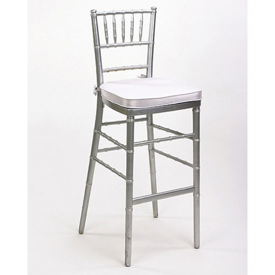 Rental Silver Chiavari Bar Stool Exclusive Affair