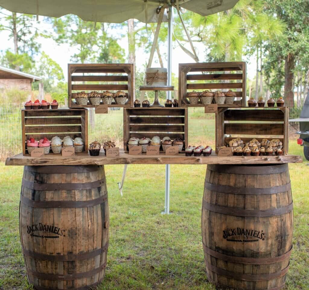 Party Rental Jack Daniels Barrel Bar w/Wooden Planks SW Florida Exclusive Affair