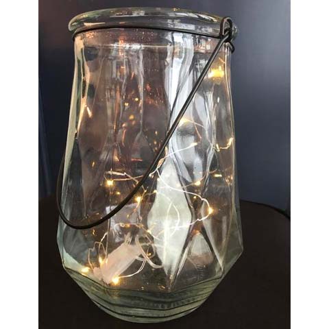 9" Glass Lantern